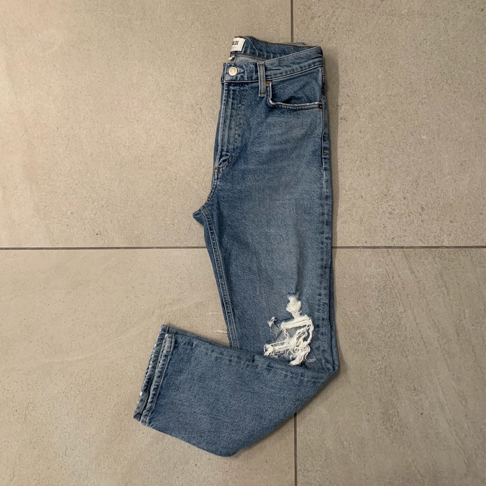 Agolde Wilder Ripped Straight Leg Jean